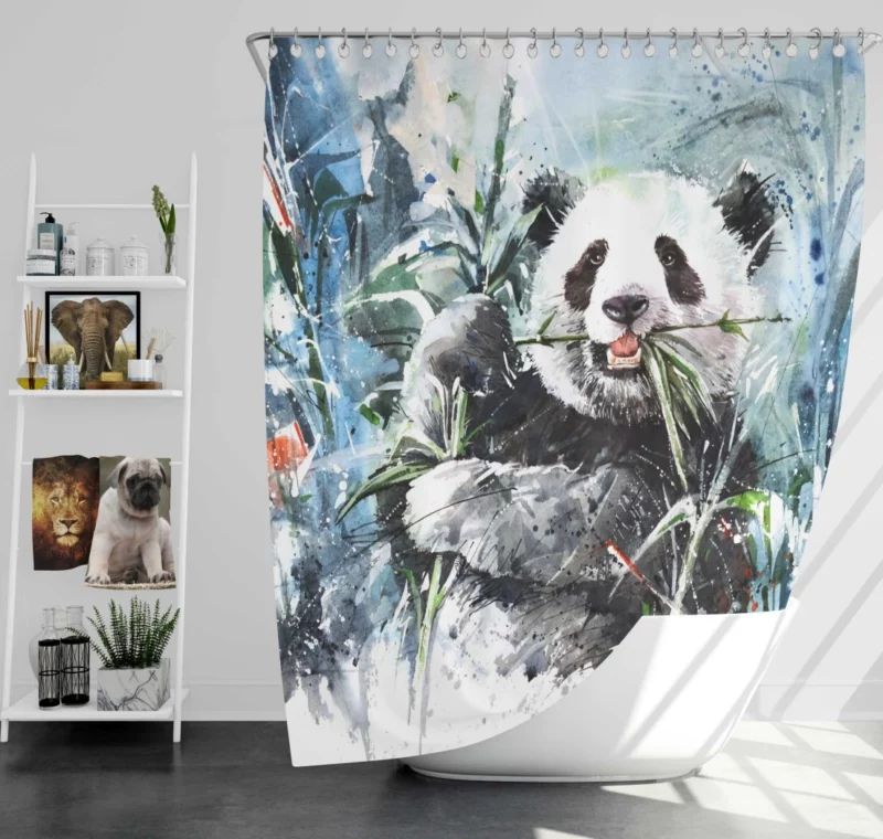 Majestic Panther Gaze Enigmatic Elegance Shower Curtain