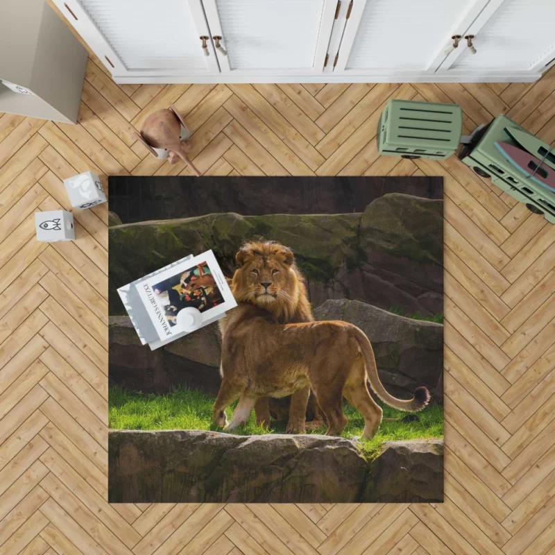 Majestic Stare Lion Authority Rug