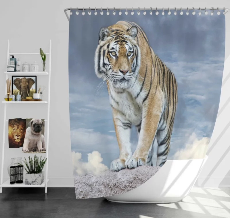 Majestic Tiger Enigmatic Stare Shower Curtain