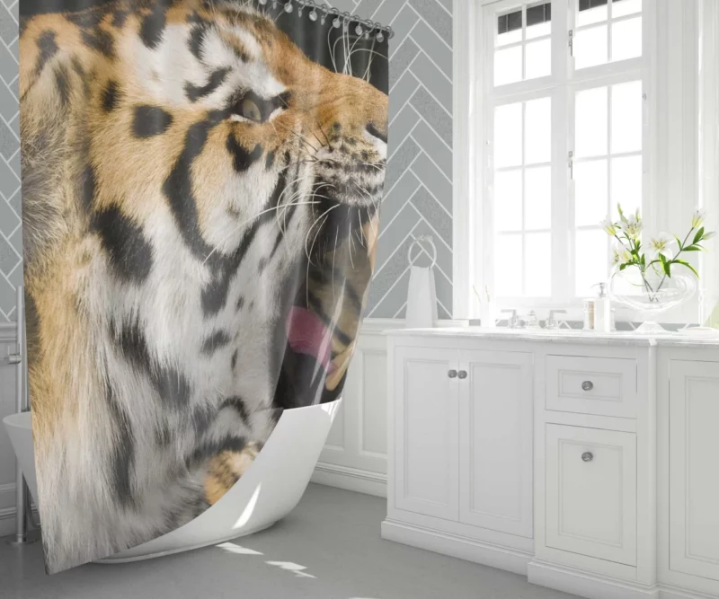 Majestic Tiger Roar Untamed Majesty Shower Curtain 1