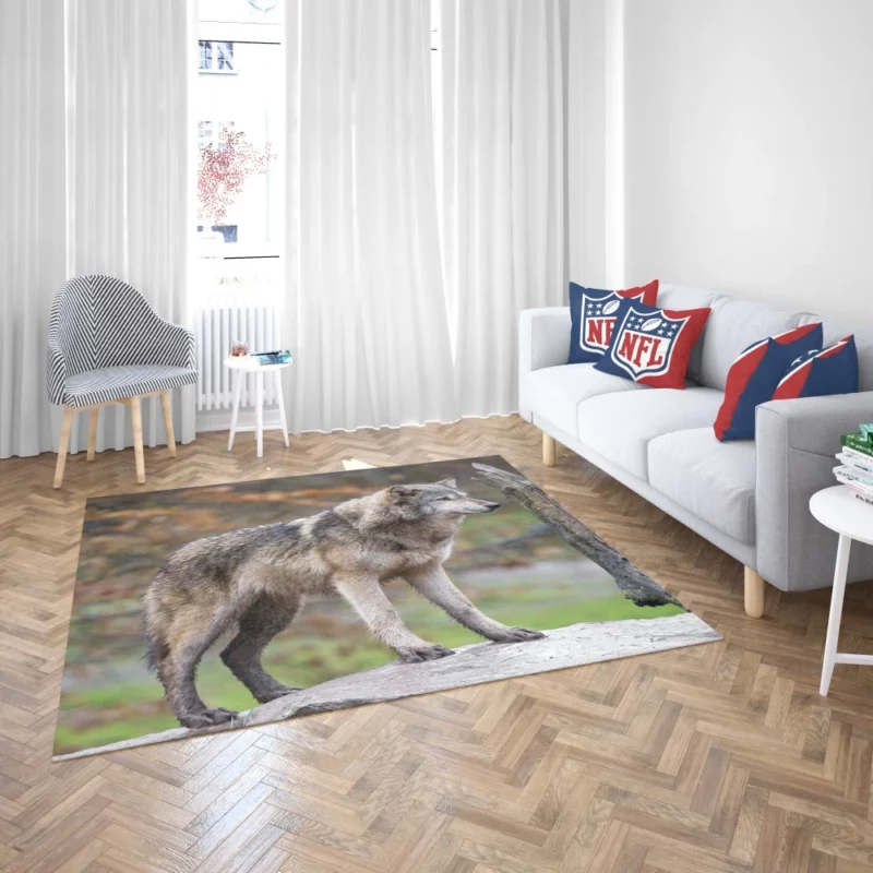 Majestic Wolf Wilderness Presence Rug 2