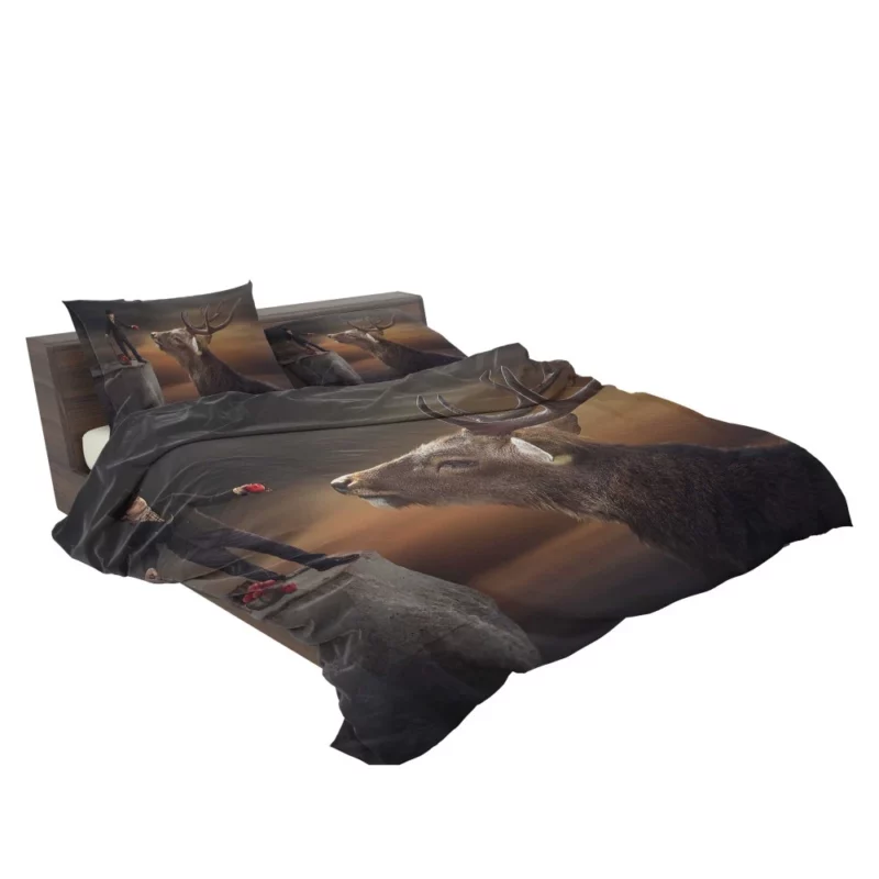 Man with Top Hat & Deer Mystical Charm Bedding Set 2