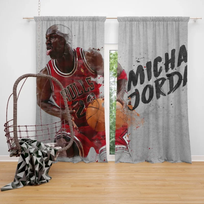 Michael Jordan Basketball Legend Aura Curtain