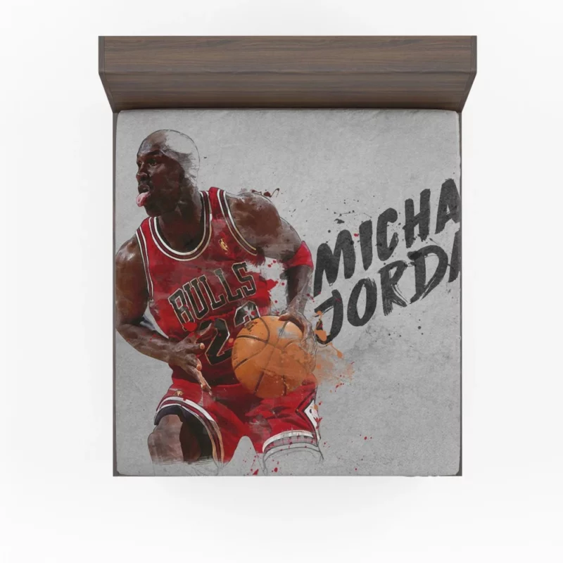 Michael Jordan Basketball Legend Aura Fitted Sheet 1