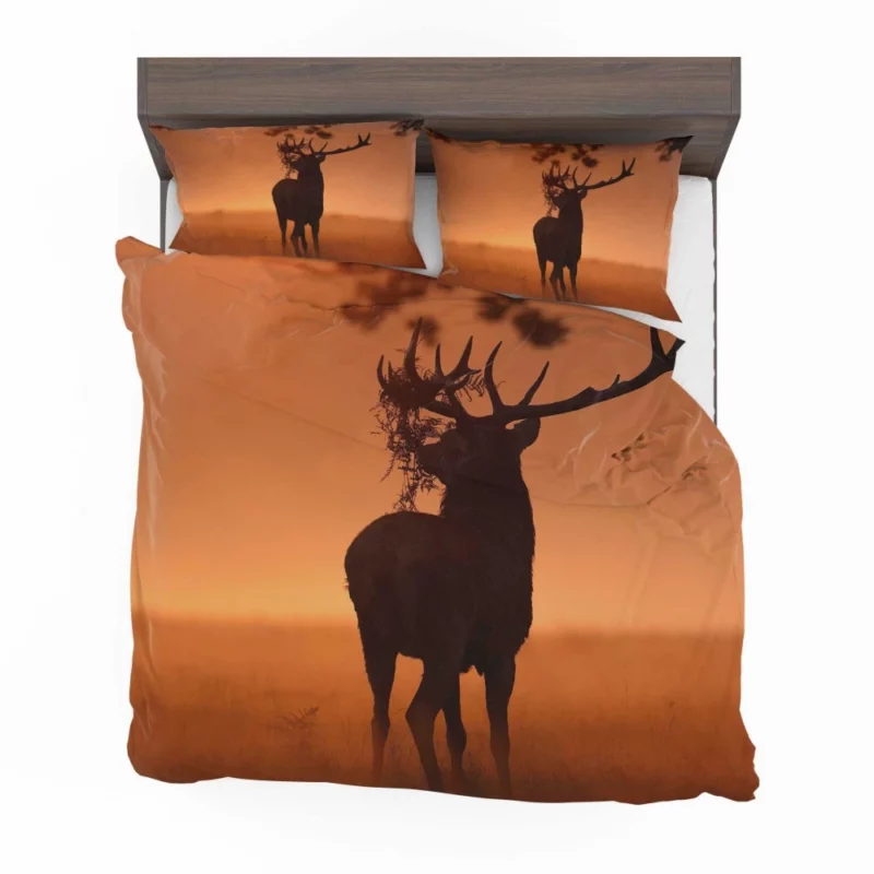 Misty Deer Silhouette Ethereal Elegance Bedding Set 1