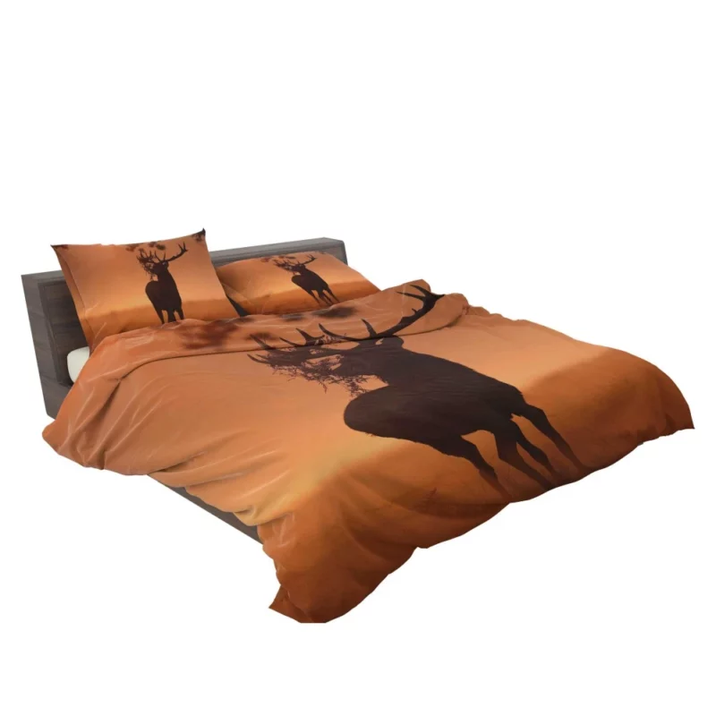 Misty Deer Silhouette Ethereal Elegance Bedding Set 2