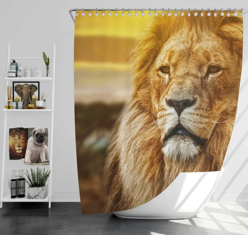 Monarch Roar Lion of the Wilderness Shower Curtain