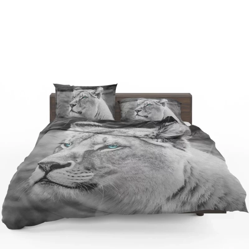 Monochrome Lion Shades of Strength Bedding Set