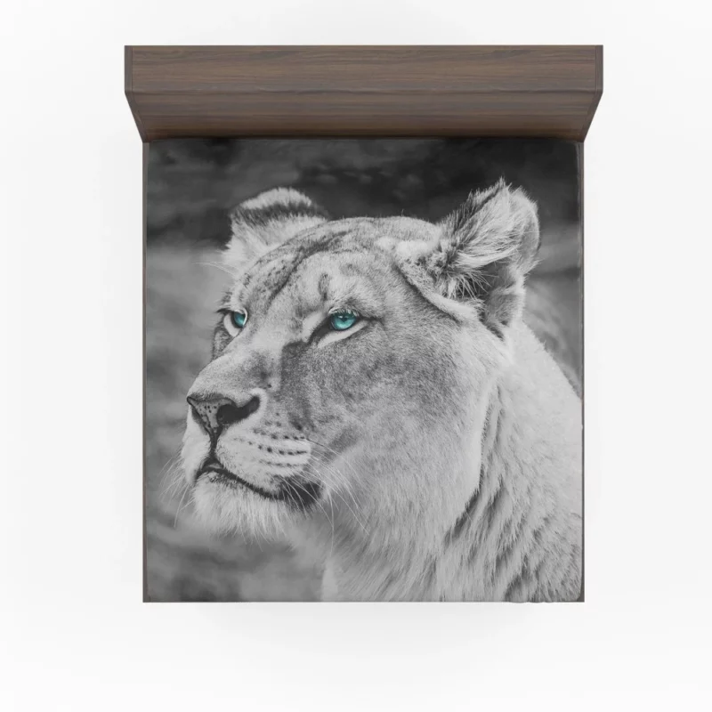 Monochrome Lion Shades of Strength Fitted Sheet 1