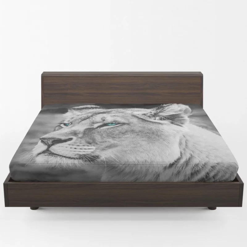 Monochrome Lion Shades of Strength Fitted Sheet