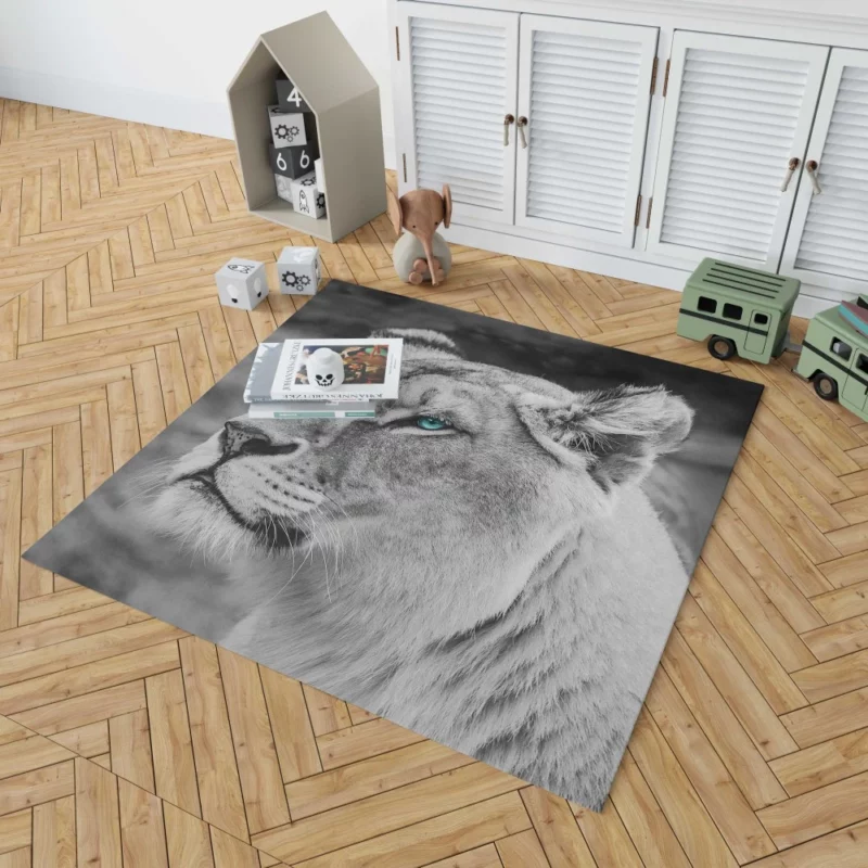 Monochrome Lion Shades of Strength Rug 1