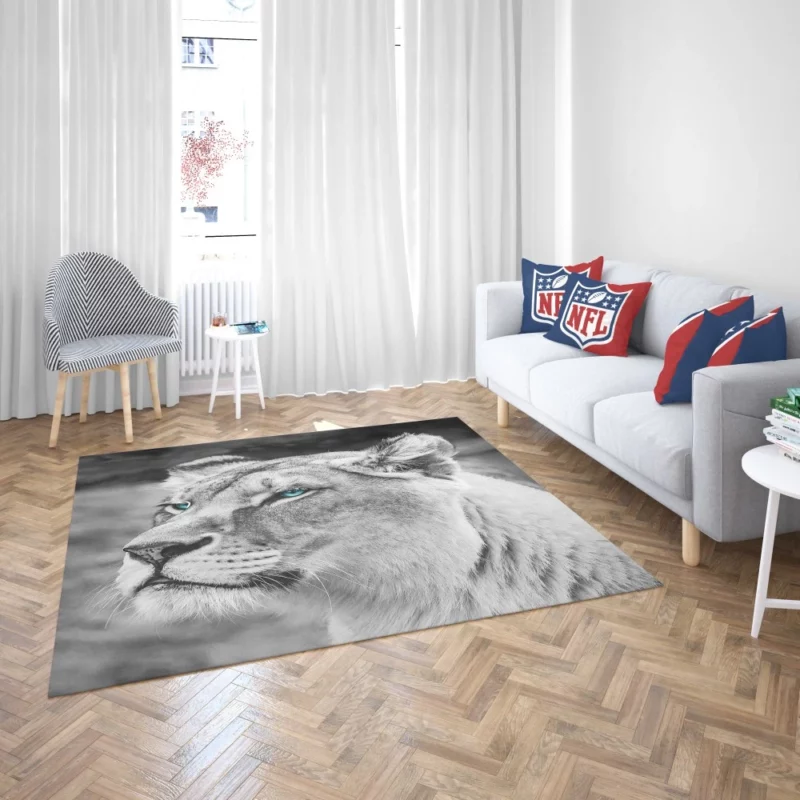 Monochrome Lion Shades of Strength Rug 2