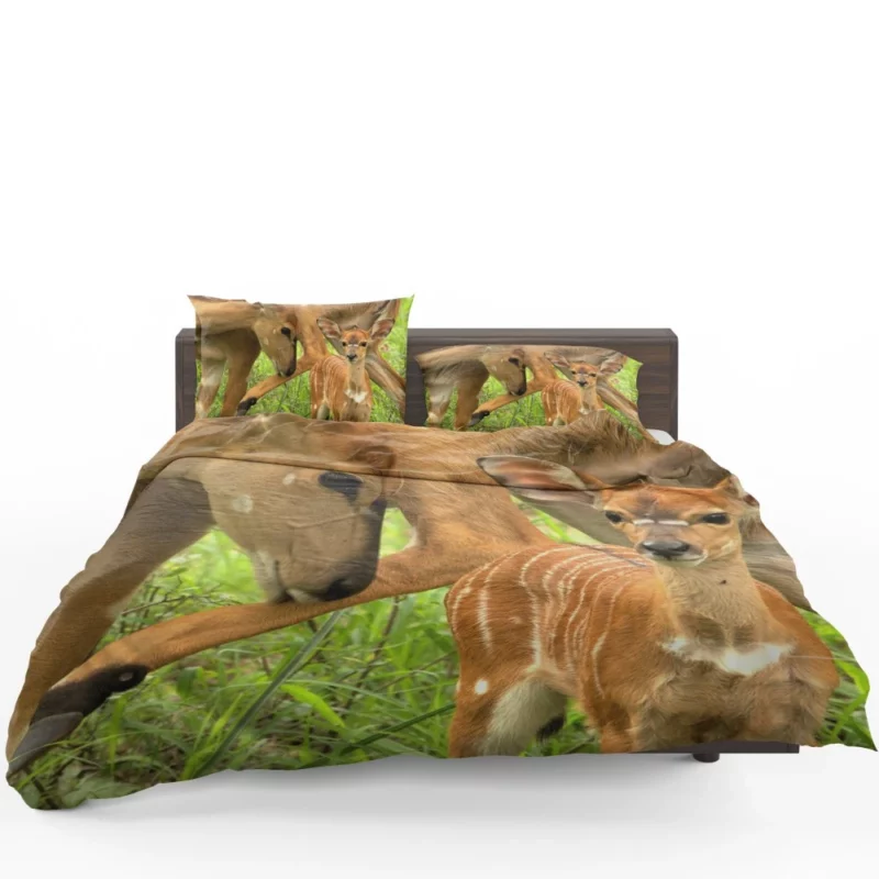 Mother Deer and Fawn Tender Love Bedding Set