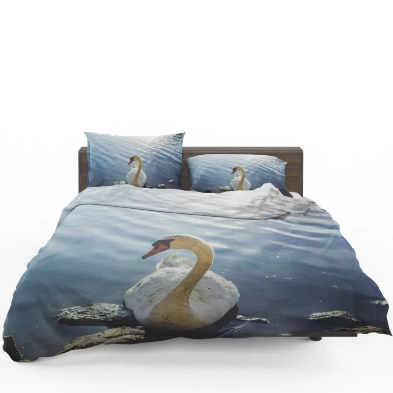 Mute Swan Graceful Glide Waterside Beauty Bedding Set