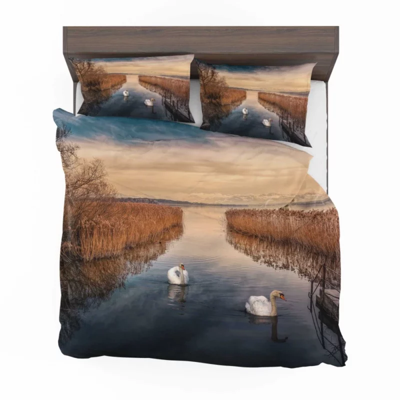 Mute Swan Lakeside Grace Serene Beauty Bedding Set 1