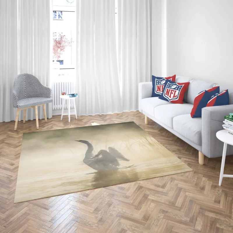 Mute Swan Misty Grace Foggy Elegance Rug 2