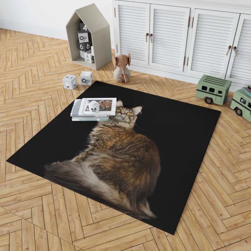 Mysterious Cat Gaze Feline Intrigue Rug 1