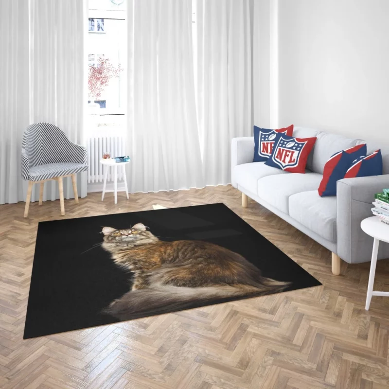 Mysterious Cat Gaze Feline Intrigue Rug 2