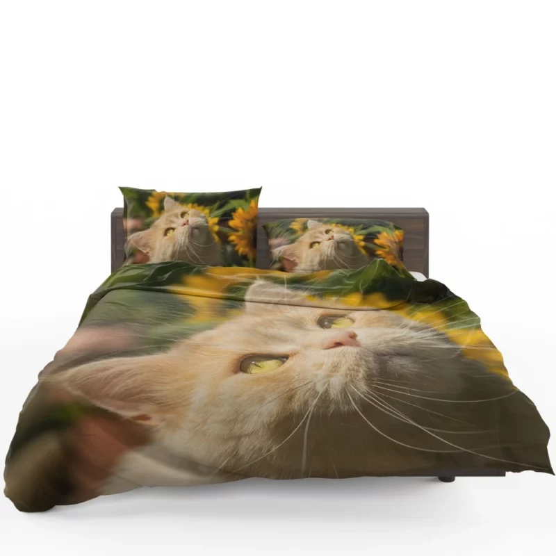 Mysterious Gaze Captivating Cat Bedding Set