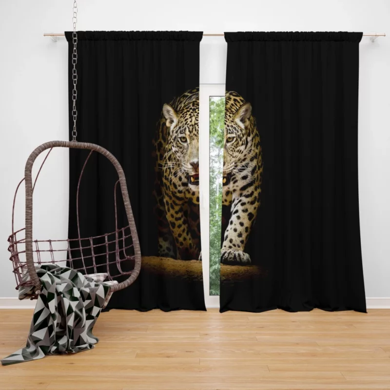 Mysterious Leopard Shadowy Beauty Curtain