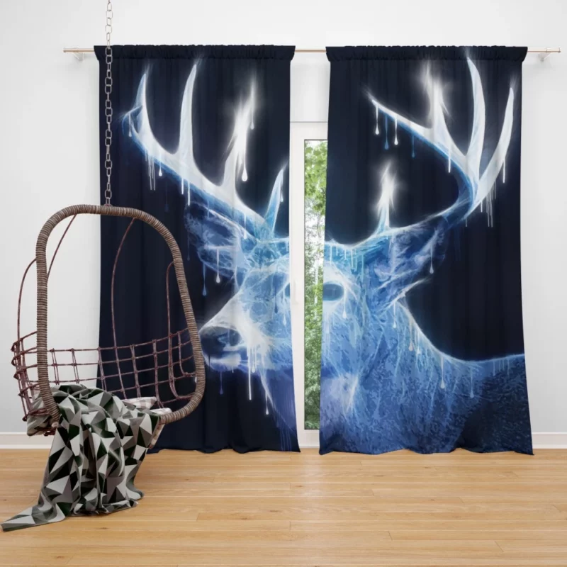 Mystic Fantasy Deer Ethereal Aura Curtain