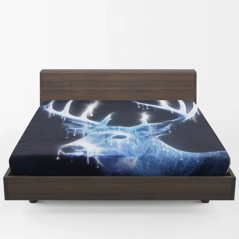 Mystic Fantasy Deer Ethereal Aura Fitted Sheet