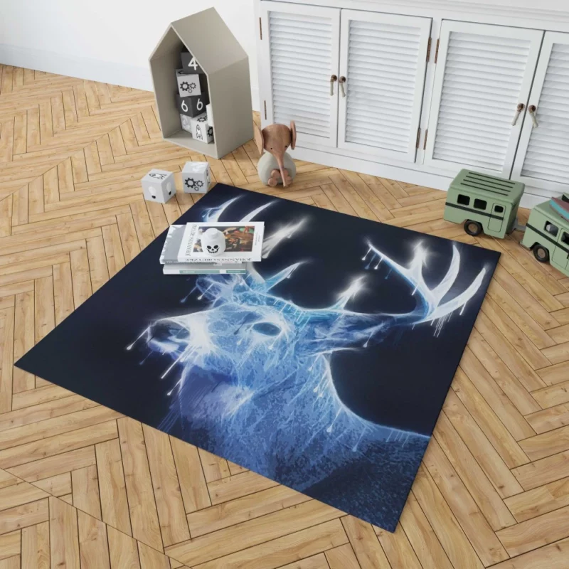 Mystic Fantasy Deer Ethereal Aura Rug 1