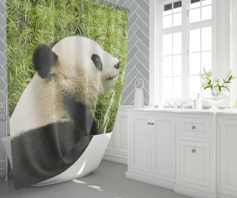 Nature Gem Panda Splendor Shower Curtain 1