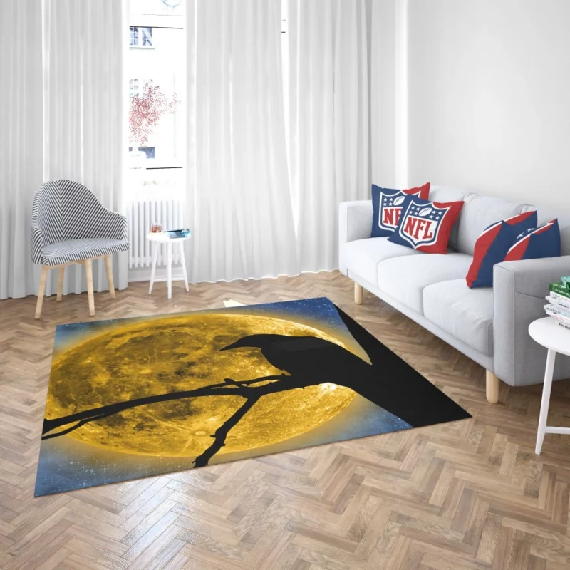 Nature Moonlit Serenade Avian Symphony Rug 2