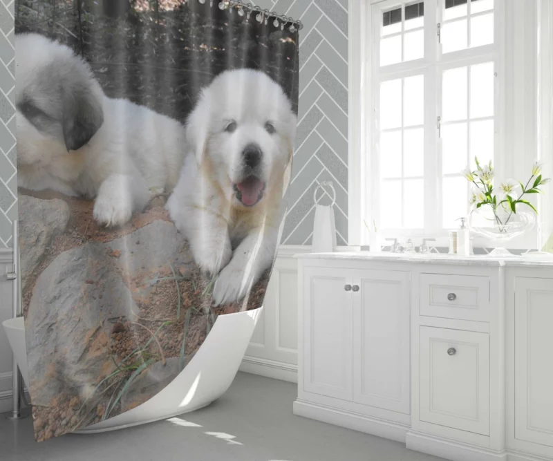 Newfoundland Dog Majestic Presence Shower Curtain 1