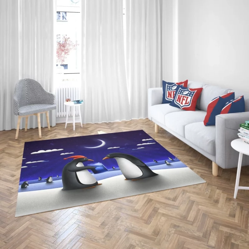 Night Penguins Artistic Joy Rug 2