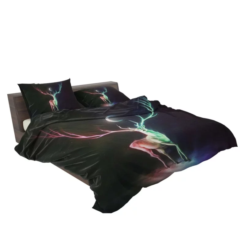 Nighttime Fantasy Deer Lunar Radiance Bedding Set 2