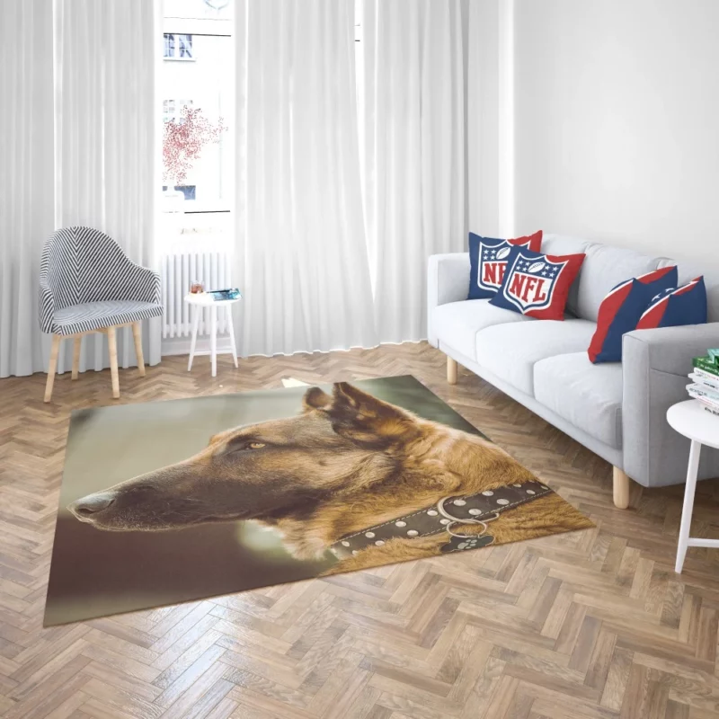 Noble German Shepherd Loyal Guardian Rug 2