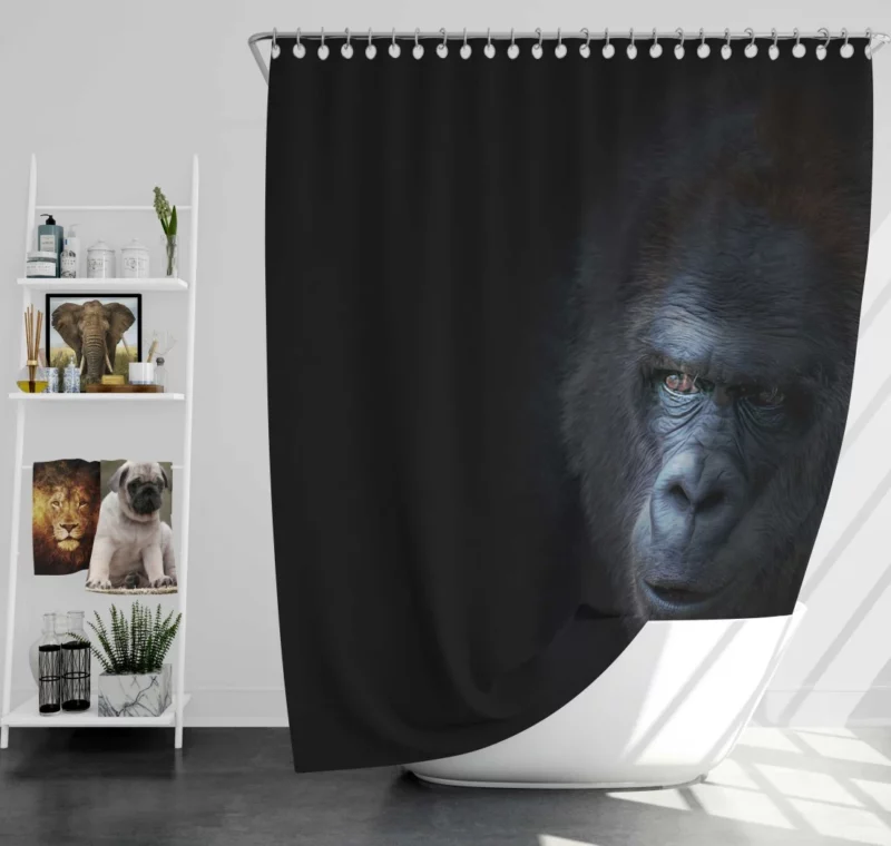 Noble Gorilla Wisdom Wilderness Majesty Shower Curtain