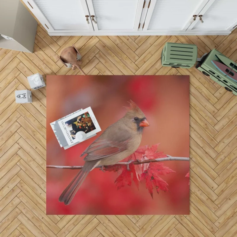 Northern Cardinal Fall Beauty Vibrant Bird Rug