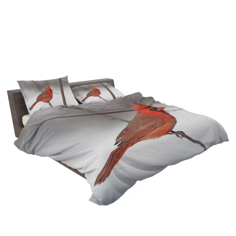 Northern Cardinal Songful Melody Vibrant Bird Bedding Set 2