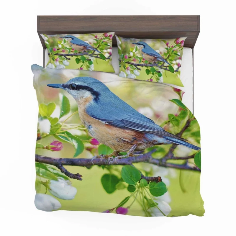 Nuthatch Vibrant Plumage Forest Dweller Bedding Set 1