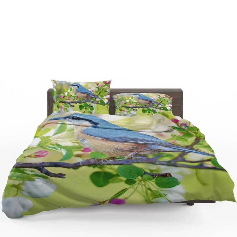 Nuthatch Vibrant Plumage Forest Dweller Bedding Set