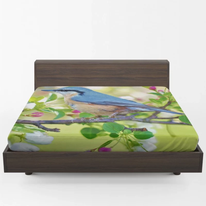 Nuthatch Vibrant Plumage Forest Dweller Fitted Sheet