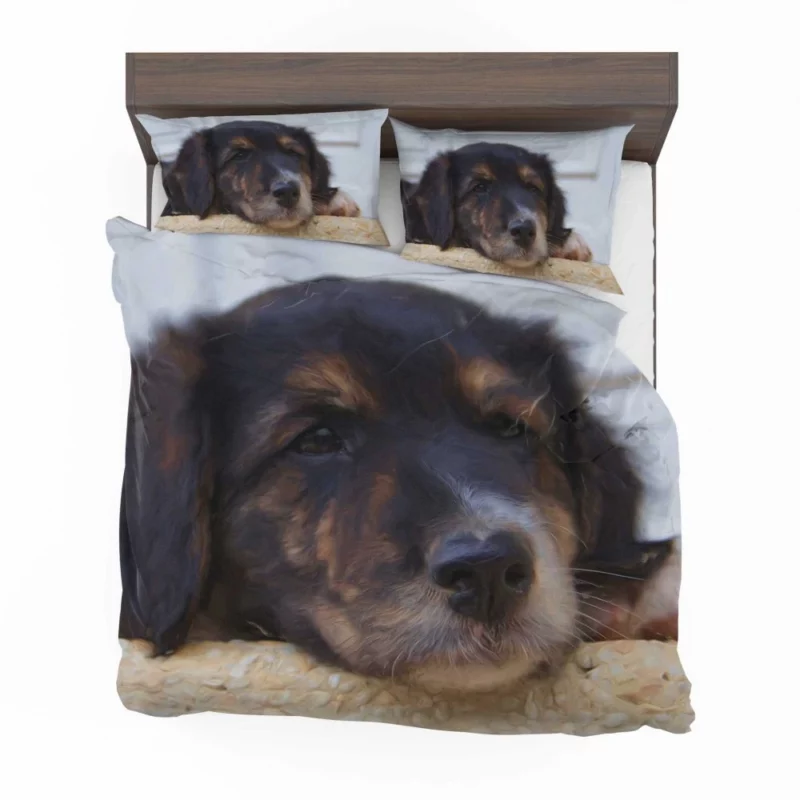 Oil Painting Dog Cute Innocence Bedding Set 1