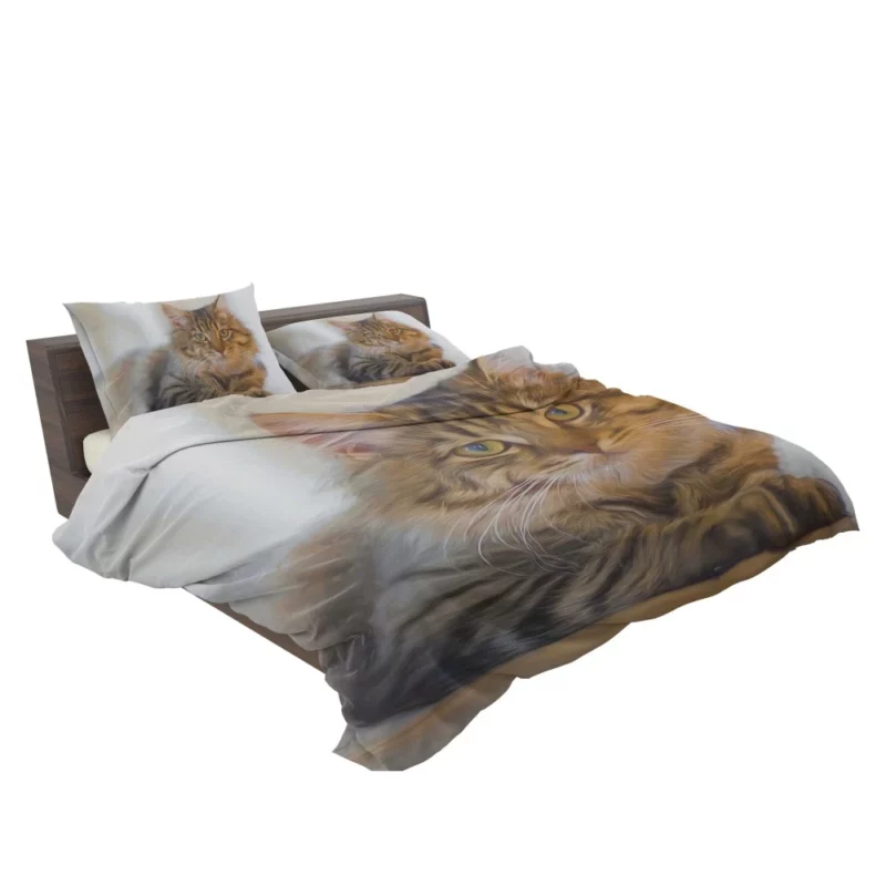 Oil Painting Pretty Cat Elegance Bedding Set 2