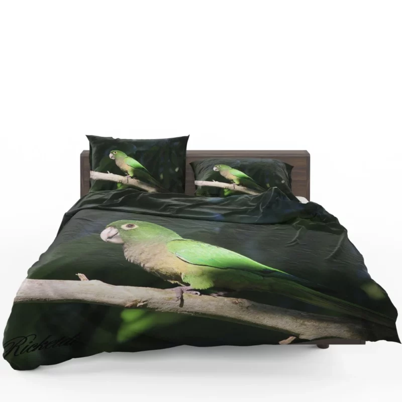 Olive-Throated Parakeet Colorful Charm Bedding Set