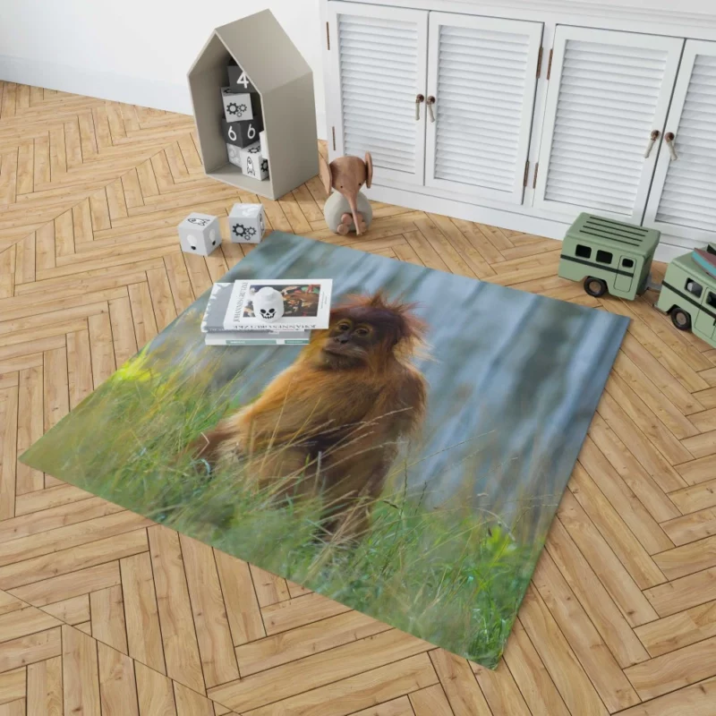 Orangutan Playful Spirit Jungle Charisma Rug 1