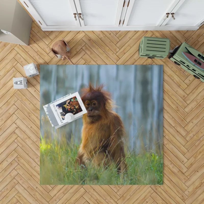 Orangutan Playful Spirit Jungle Charisma Rug