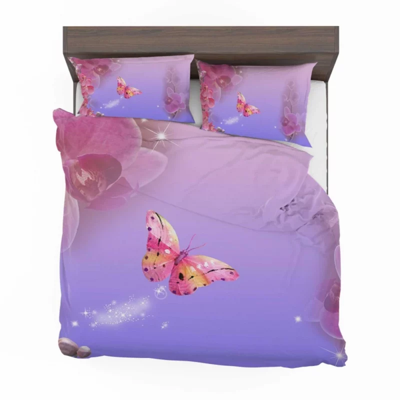 Orchid Sparkling Elegance Butterfly Dance Bedding Set 1