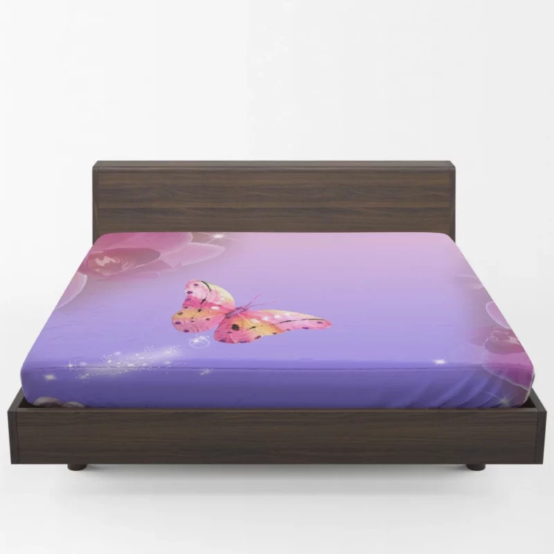 Orchid Sparkling Elegance Butterfly Dance Fitted Sheet