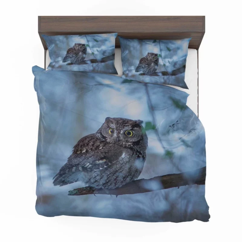 Owl Mysterious Gaze Nocturnal Charm Bedding Set 1