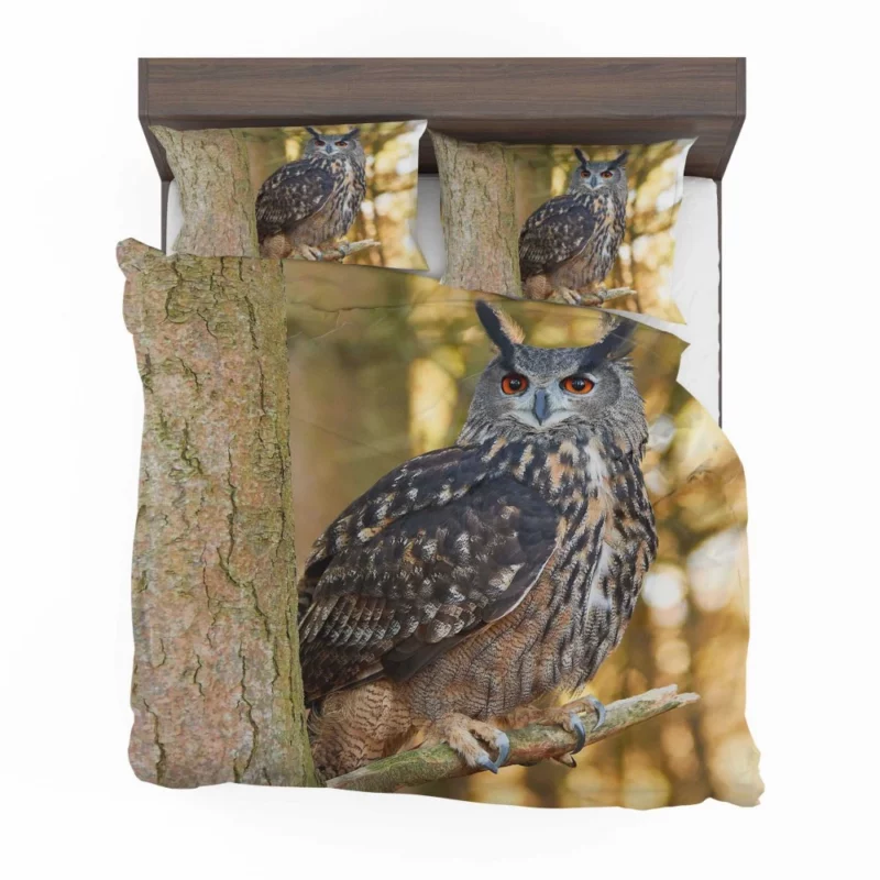 Owl Mysterious Stance Nocturnal Majesty Bedding Set 1