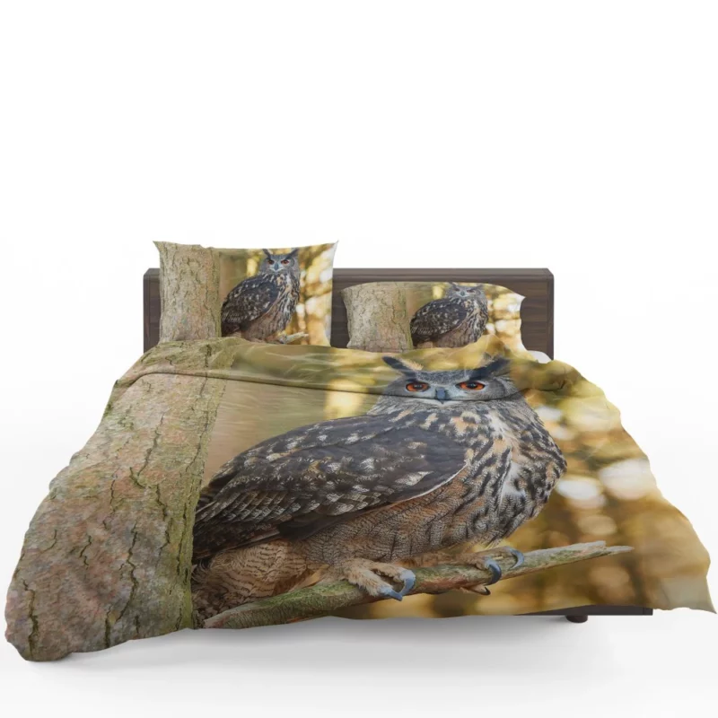 Owl Mysterious Stance Nocturnal Majesty Bedding Set