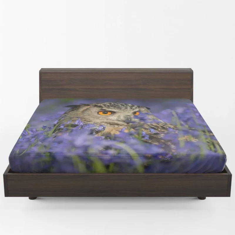 Owl Nature Connection Flower Perch Fitted Sheet